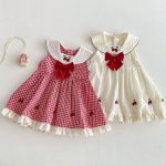 【73-120】ワンピース 蝶結び付き ノースリーブ 女の子 おしゃれ - 画像 (8)