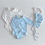 【66-100】水着 ドット柄OR花柄 帽子付き スイムウェア - 画像 (2)