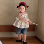 【73-120】キャミブラウス ベビー 女の子 ドット - 画像 (7)