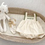 【66-100】セットアップ ベビー 無地 刺繍 ナチュラル - 画像 (4)
