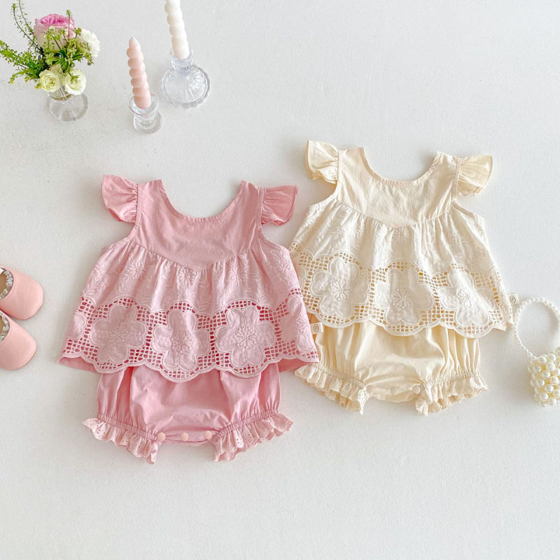 06_2165fe4a-20ca-48e9-8b99-486d51216d53.jpg 【73-100】セットアップ ベビー 女の子 刺繍 フリル - 画像 (1)