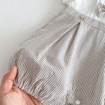 【66-90】カバーオール ベビー 切り替え リボン お出かけに - 画像 (8)
