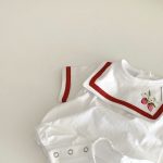 【66-90】ロンパース ベビー 可愛い 刺繍 セーラー - 画像 (8)
