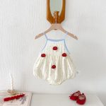 【66-90】キャミロンパース ベビー かわいいドット きのこ柄 - 画像 (11)