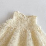 【73-100】ワンピース ベビー プリンセス 立体ローズ - 画像 (6)
