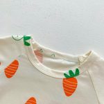 【66-90】ロンパース&帽子 ベビー キュート ウサギ にんじん柄 - 画像 (7)