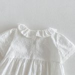 【66-90】ロンパース ベビー 女の子 ラウンドネック 刺繍 - 画像 (8)