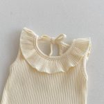 【66-90】セットアップ ベビー服 ノースリーブ フリル襟 トップス&スカートパンツ - 画像 (6)