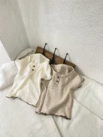【73-100】セットアップ ベビー 韓国風 フリルワッフル - 画像 (12)