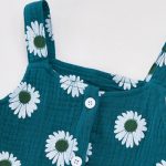 【66-100】セットアップ ベビー服 女の子 フラワーキャミトップス&ショートパンツ - 画像 (7)