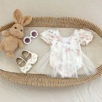 【80-120】ワンピース水着 女の子 うさぎ柄 チュール - 画像 (6)