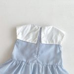 【73-100】ワンピース ベビー 女の子 ストライプ リボン付き - 画像 (10)
