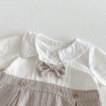 【66-90】カバーオール ベビー 切り替え リボン お出かけに - 画像 (9)