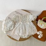 【66-90】ロンパース&帽子 ベビー服 女の子 レース 花柄 - 画像 (6)