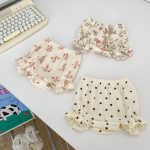 【66-100】セットアップ ベビー フリル袖トップス&レースショートパンツ - 画像 (5)