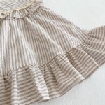 【66-130】ロンパース or ワンピース ベビー 女の子 ストライプ フリル - 画像 (18)