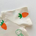 【66-90】ロンパース&帽子 ベビー キュート ウサギ にんじん柄 - 画像 (8)