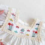 【66-100】ワンピース ベビー服 女の子 おしゃれ 刺繍 レース - 画像 (9)