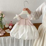 【66-90】キャミワンピース ベビー 女の子 蝶結び チュール - 画像 (3)