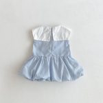 【73-100】ワンピース ベビー 女の子 ストライプ リボン付き - 画像 (8)