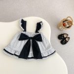 【73-110】セットアップ ベビー 女の子 チェック柄 リボン - 画像 (7)