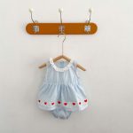 【66-90】ロンパースワンピース ベビー ハート 刺繍 - 画像 (13)