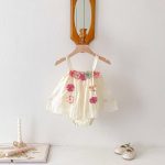 【66-90】キャミロンパース ベビー服 女の子 フラワー - 画像 (7)