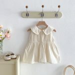【73-110】ワンピース ベビー 女の子 コットン ノースリーブ - 画像 (7)