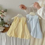 【73-100】ワンピース ベビー 女の子 蝶結び ノースリーブ - 画像 (3)