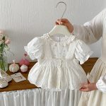 【66-90】2点セット ロンパース ベビー 花柄 レース - 画像 (3)