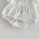 【66-90】ロンパース ベビー 女の子 ラウンドネック 刺繍 - 画像 (11)