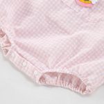 【66-100】セットアップ ベビー チェック サロペットロンパース&Tシャツ - 画像 (7)