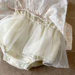 【73-90】ロンパース ベビー 小花柄 チュール - 画像 (11)