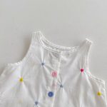 【66-100】セットアップ ベビー カラフルハート刺繍 - 画像 (6)