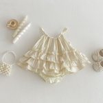 【66-90】ロンパース ベビー おしゃれ キャミ プリンセス - 画像 (2)