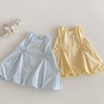 【73-100】ワンピース ベビー 女の子 蝶結び ノースリーブ