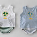 【66-100】セットアップ ベビー 可愛い ベスト&ボーダーショートパンツ - 画像 (8)