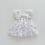 【66-90】ワンピース ベビー服 女の子 総柄さくらんぼ - 画像 (7)