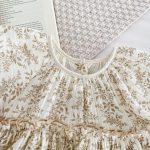 【66-90】ロンパース ベビー ガーリー 花柄 ナチュラル - 画像 (8)