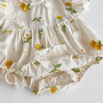 【66-90】ロンパース ベビー おしゃれ 花柄 刺繍 - 画像 (11)