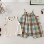 【66-90】セットアップ ベビー 女の子 チェック柄 - 画像 (5)