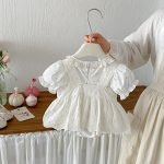 【66-90】2点セット ロンパース ベビー 花柄 レース - 画像 (4)