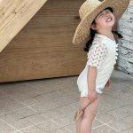 【90-140】水着 レースデザイン おしゃれ 女の子 スイムウェア - 画像 (6)
