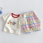 【73-110】セットアップ ツリー柄 シャツ&カラフルパンツ