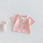 【73-120】Tシャツ 可愛い ガールズ 着心地良い トップス - 画像 (4)
