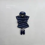 【73-120】セットアップ ベビー 男の子 ボーダー カジュアル - 画像 (9)