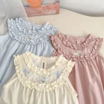 【66-90】ロンパース ベビー 女の子 フリルデザイン ノースリーブ - 画像 (7)