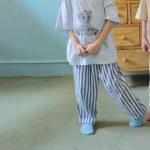 【73-120】ロングパンツ ストライプ柄 リネン コットン - 画像 (10)