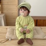【66-90】ロンパース ゾウ柄 グリーン 可愛い 肌触り良い ベビー服 - 画像 (8)
