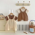 【73-100】サロペット ナチュラル 柔らかい シンプル ベビー服 - 画像 (8)